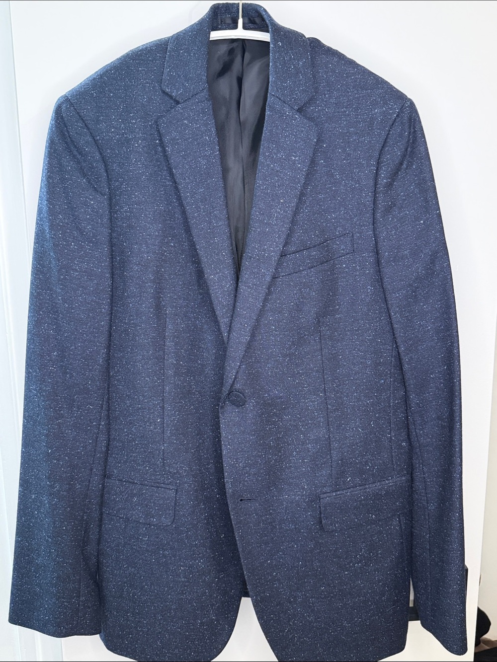 Theory Navy Speckled Blazer - Classic Single-Breast Style